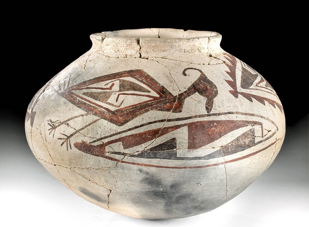 Appraisal: Lovely Anasazi Polychrome Olla w Bird Native American Southwestern United