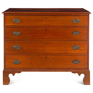 Appraisal: A Chippendale Cherrywood Chest of Drawers Late th Century Height