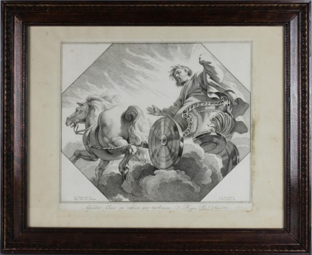 Appraisal: AFTER RUBENS ENGRAVED BY DE WITT FOUR FRAMED PRINTS ALONG