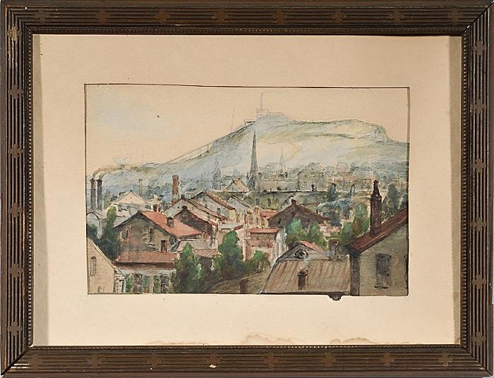 Appraisal: PRICE HILL VIEW OF THE INCLINE IN CINCINNATI BY ANTOINE