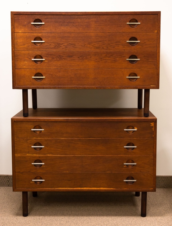 Appraisal: HANS WEGNER TEAK DRESSERS BY RY MOBLER Denmark Mid th