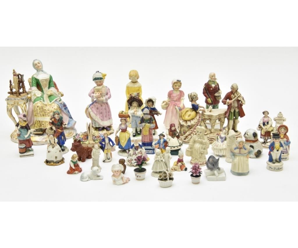 Appraisal: Approximately pieces of porcelain figures the largest h damaged some