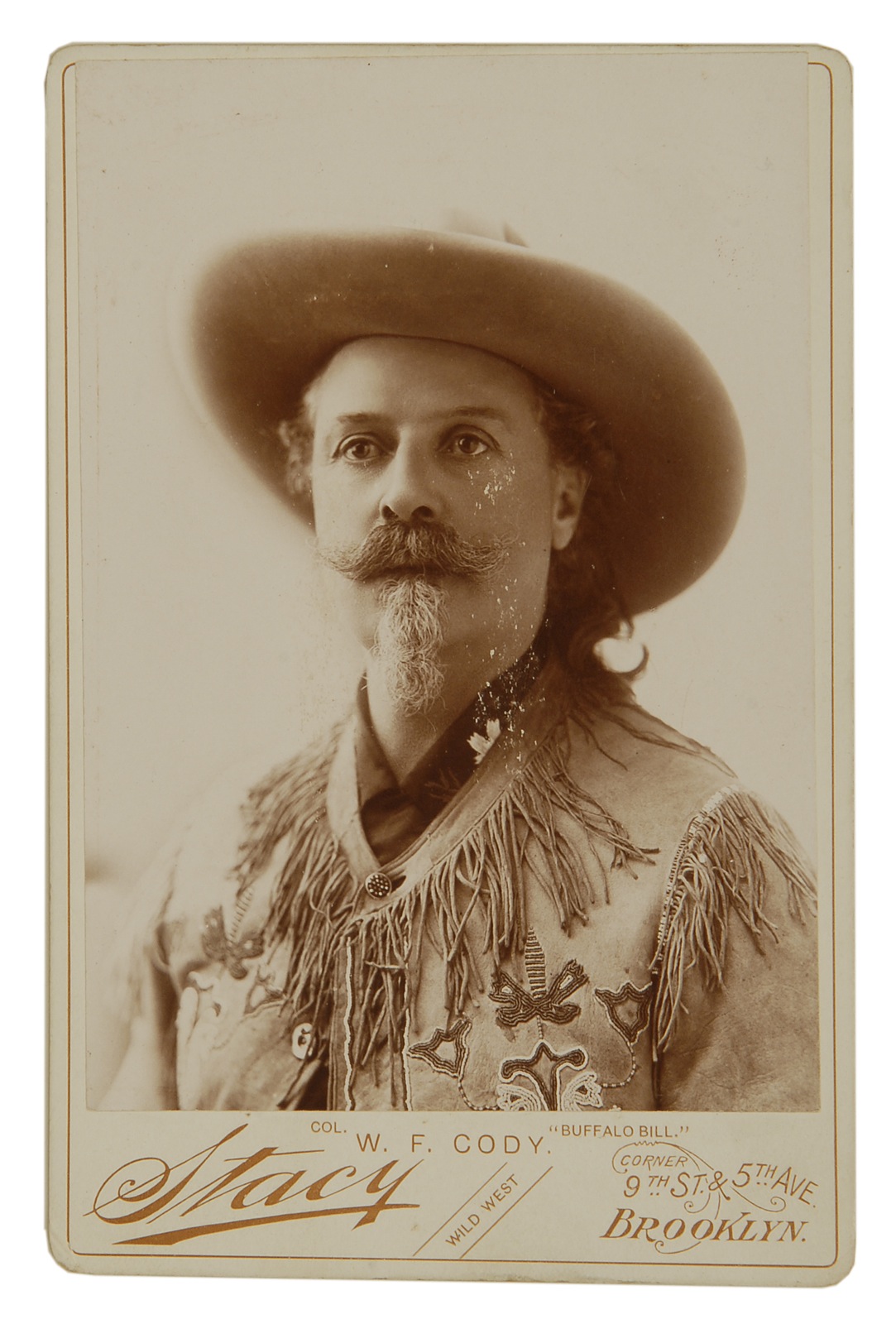 Appraisal: CABINET CARD BY STACY OF BROOKLYN NY BUFFALO BILL CODY