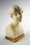 Appraisal: MARBLE BUST - Bust Portrait of woman with bound hair