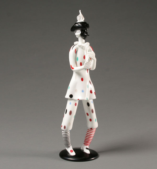 Appraisal: Venini e C Arlecchino glass figure designed by Fulvio Bianconi