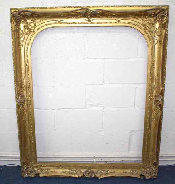 Appraisal: A GOOD VICTORIAN GILDED GESSO AND PINE LANDSCAPE FRAME with