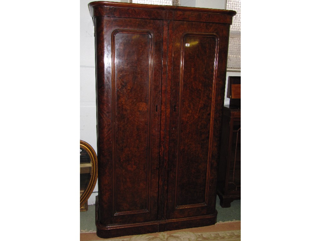 Appraisal: Victorian walnut wardrobe