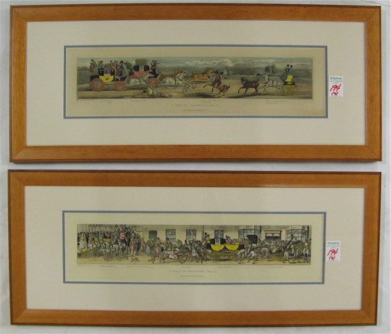 Appraisal: JOHN DEAN PAUL FOUR HAND COLORED ENGRAVINGS dated British -