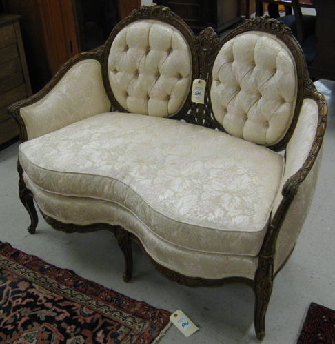 Appraisal: LOUIS XV STYLE SETTEE American mid th century having a