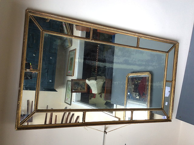 Appraisal: A TH CENTURY GILT FRAMED RECTANGULAR WALL MIRROR with a