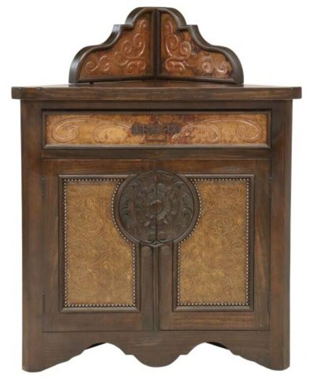 Appraisal: Southwest style Gallego corner cabinet Jorge Kurczyn Hacienda Santa Klara