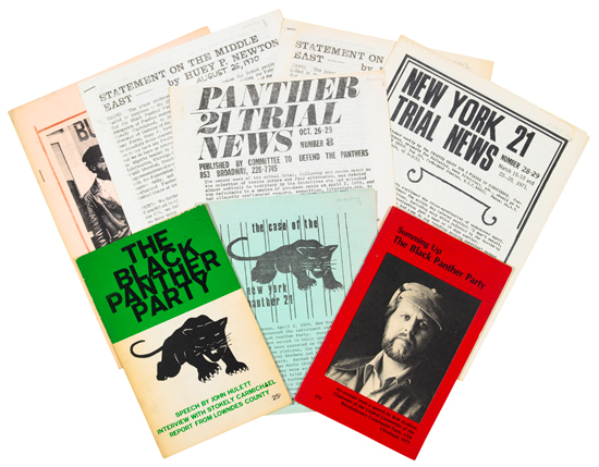 Appraisal: BLACK PANTHERS Group of eight pamphlets Panther Trial News New