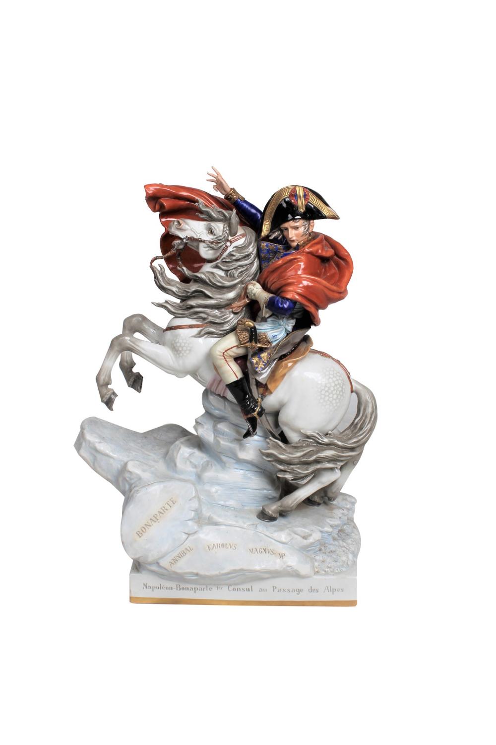 Appraisal: GERMAN PORCELIAN FIGURE OF NAPOLEON ON HORSEmark of Scheibe-Alsbach Porcelain