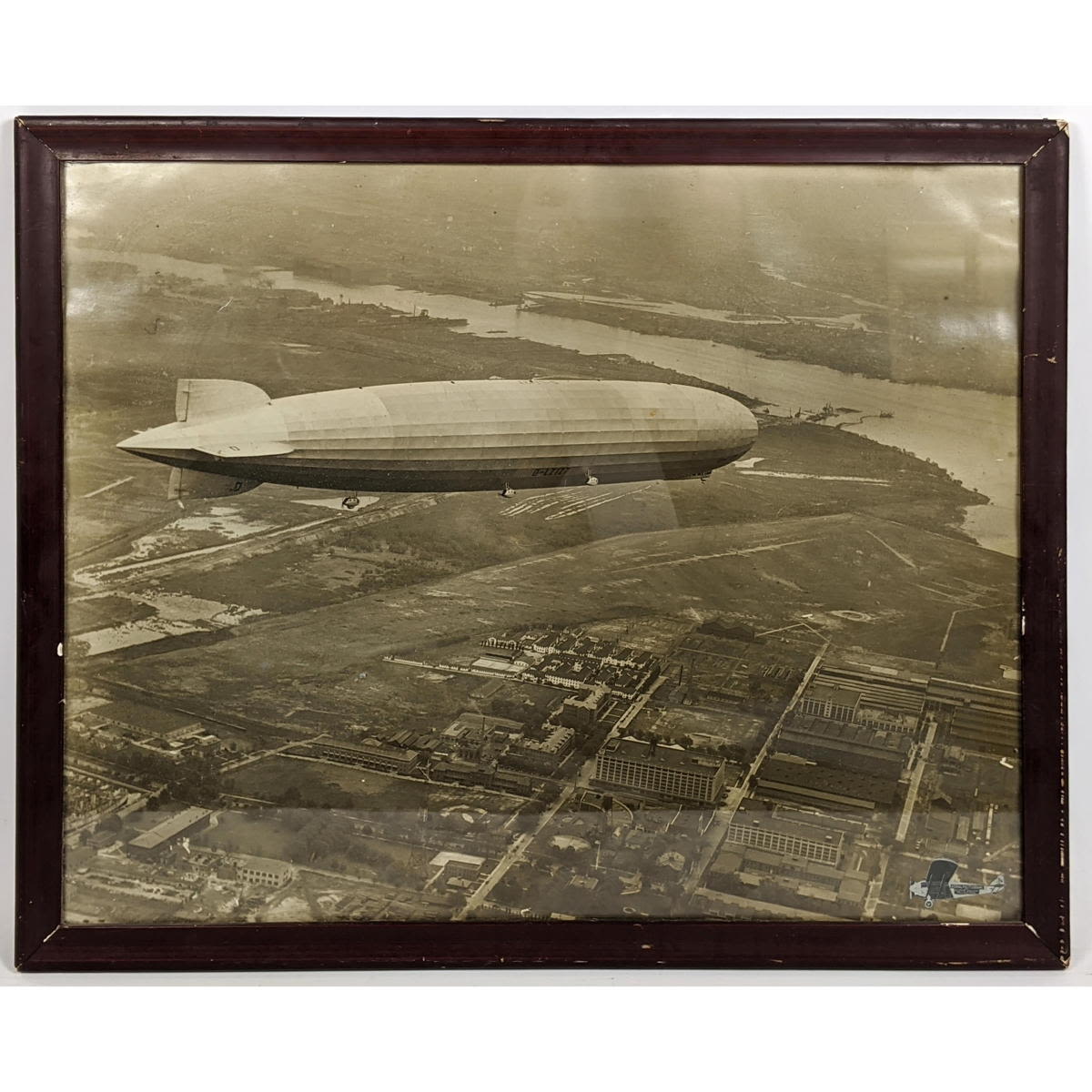 Appraisal: VICTOR DALLIN Arial Photograph GRAF ZEPPELIN Black and white photograph