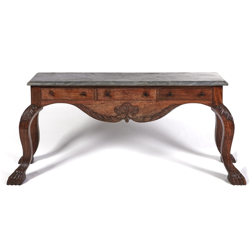 Appraisal: An Asian hardwood side table in English mid th c