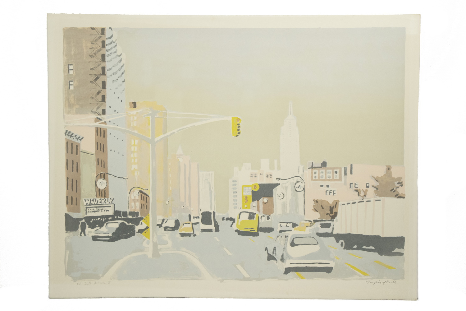 Appraisal: FAIRFIELD PORTER NY IL - UNFRAMED th Avenue II lithograph