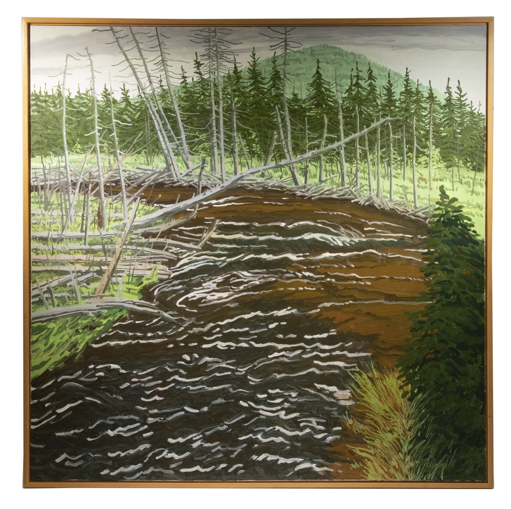 Appraisal: NEIL WELLIVER ME - Fall Brook monumental oil on canvas