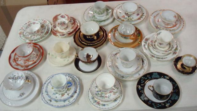 Appraisal: Lot of assorted cups saucers From Queens NY estate Estimate