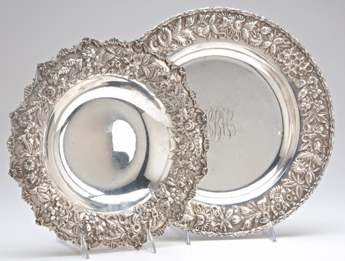 Appraisal: Two S Kirk Sons silver repouss center bowls each with