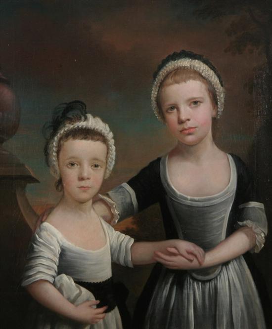 Appraisal: ENGLISH SCHOOL th century PORTRAIT OF MARY AND CATHERINE VAUTIER