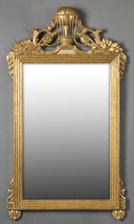 Appraisal: Italian Louis XVI Style Giltwood Overmantel Mirror Italian Louis XVI