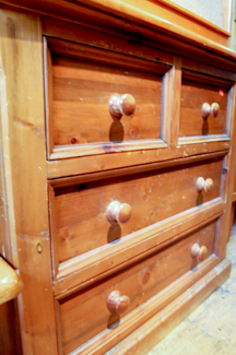 Appraisal: FOUR DRAWER PINE CHEST