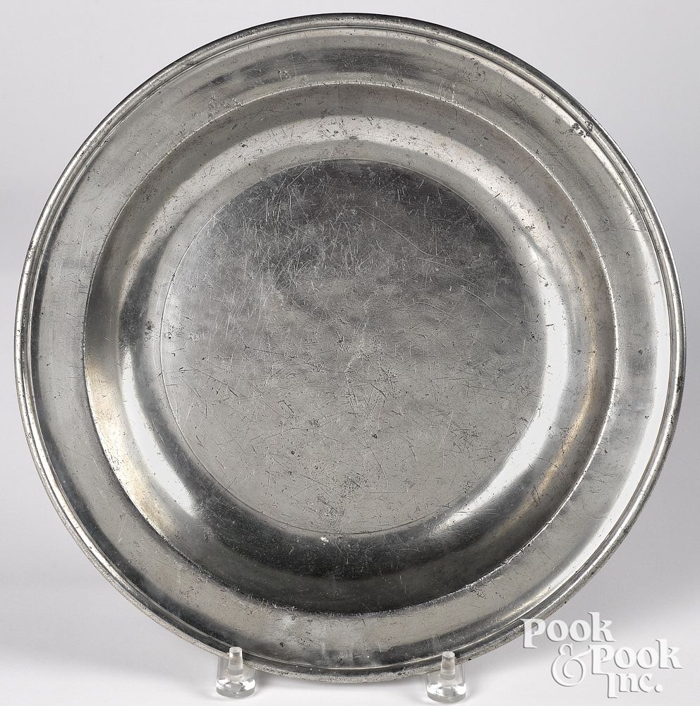 Appraisal: Middletown Connecticut pewter deep dish ca Middletown Connecticut pewter deep