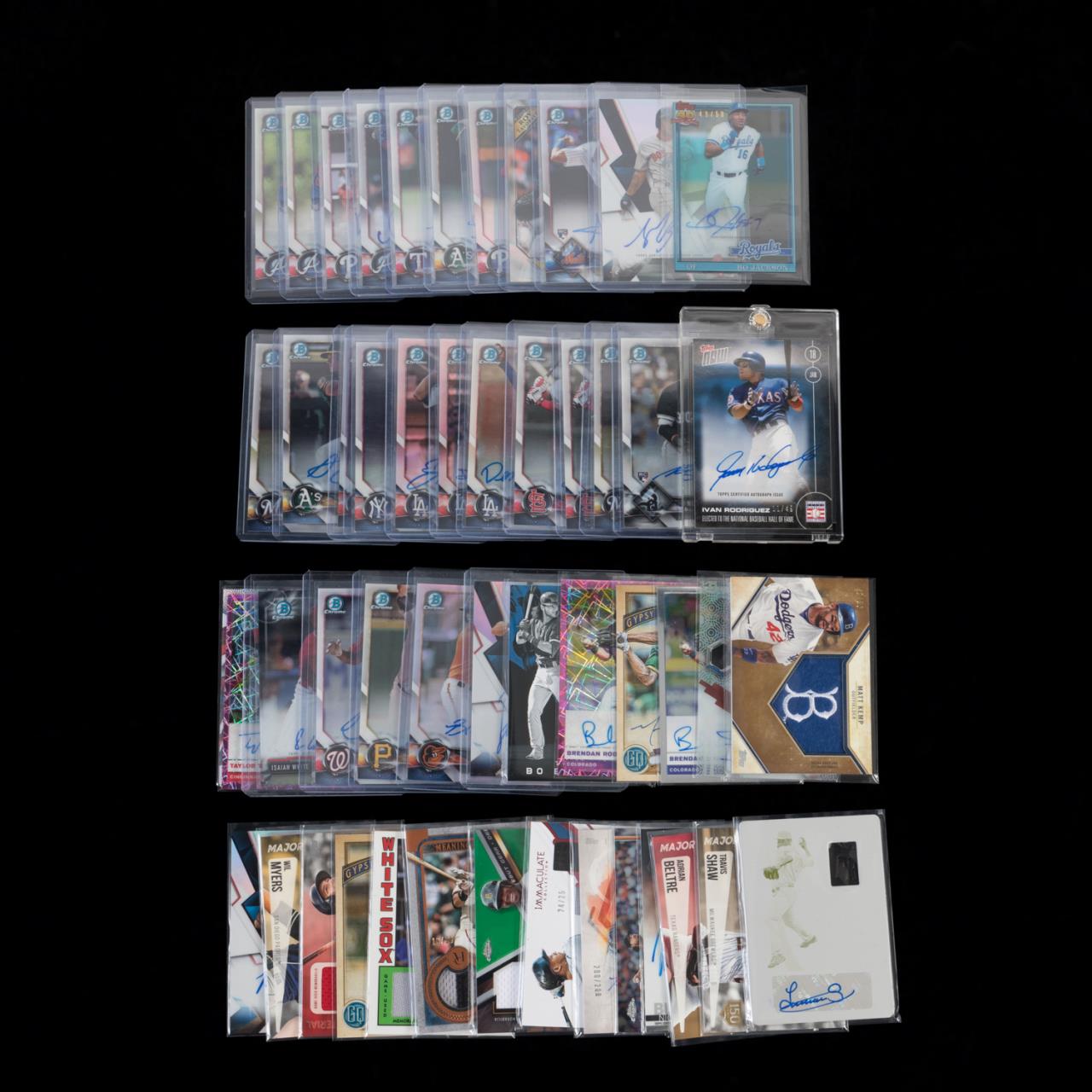 Appraisal: AUTOGRAPHED MEMORABILIA BASEBALL CARDS Grouping of modern baseball cards including