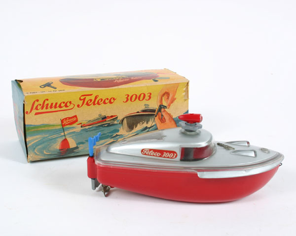 Appraisal: Schuco Teleco key wind speed boat with instructions and guide