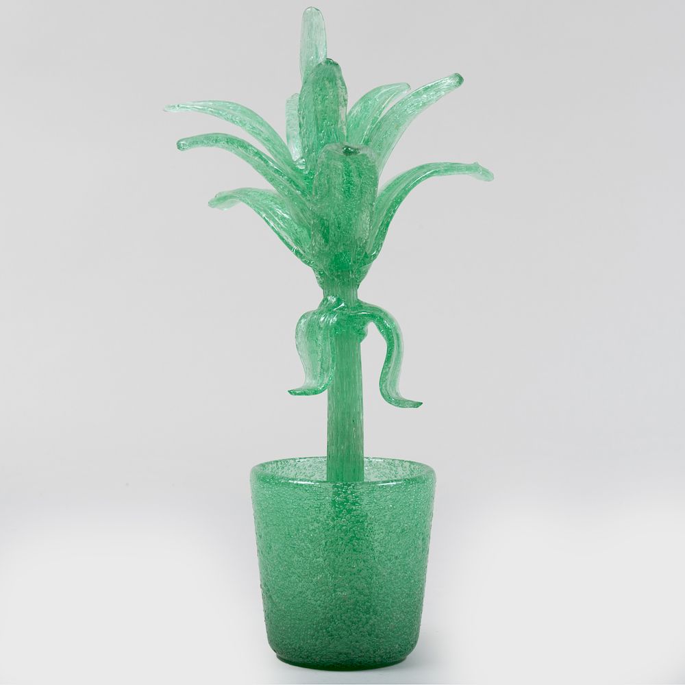 Appraisal: Glass Model of a Plant Attributed to Napoleone Martinuzzi in