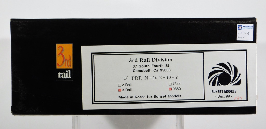 Appraisal: RD RAIL PRR N- S - - O GAUGE MODEL