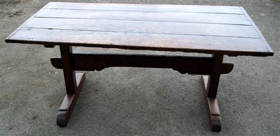 Appraisal: A Oak refectory dining table in th century style x