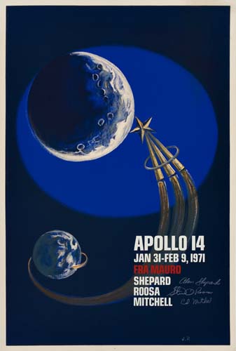 Appraisal: POSTER Apollo Jan - Feb Color lithograph poster showing the