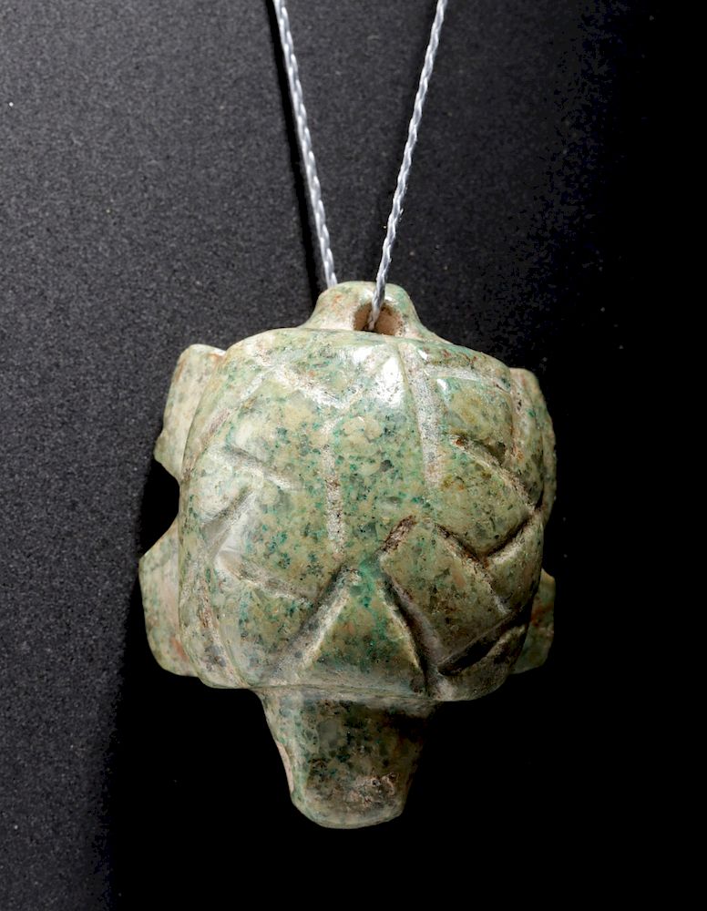 Appraisal: Guerrero Mezcala Greenstone Pendant - Turtle Pre-Columbian Mexico Guerrero region