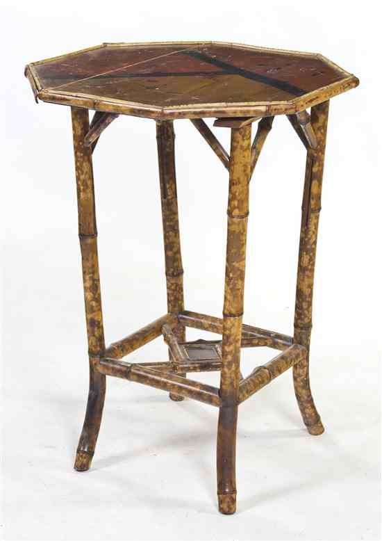 Appraisal: A Victorian Lacquered Bamboo Occasional Table having an octagonal top