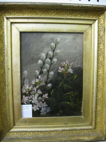 Appraisal: Victorian Floral Still Life Oil on Board signed S W