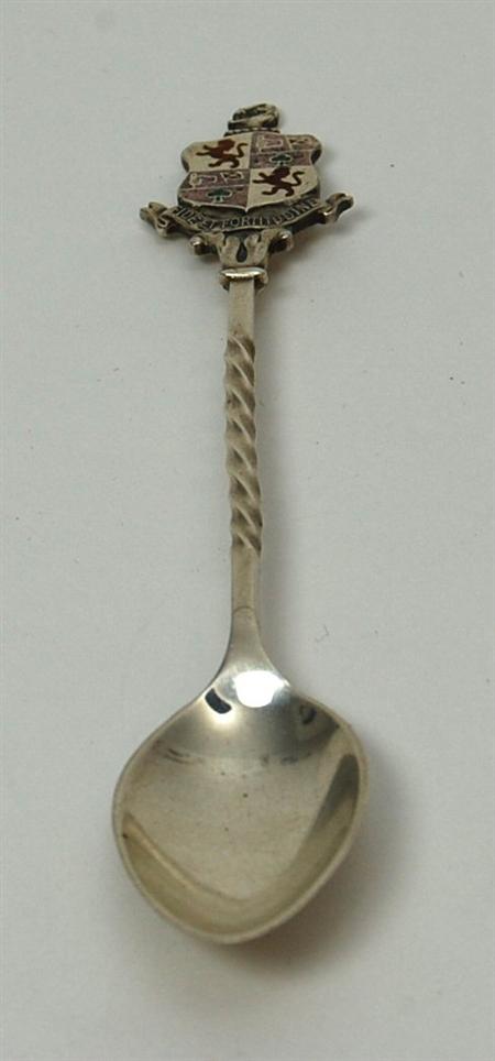 Appraisal: Ballater -a Scottish provincial silver crested teaspoon William J Fraser