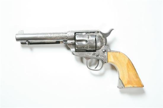 Appraisal: COLT SINGLE ACTION REVOLVER Mid-Nineteenth century Engraved Old ivory grips