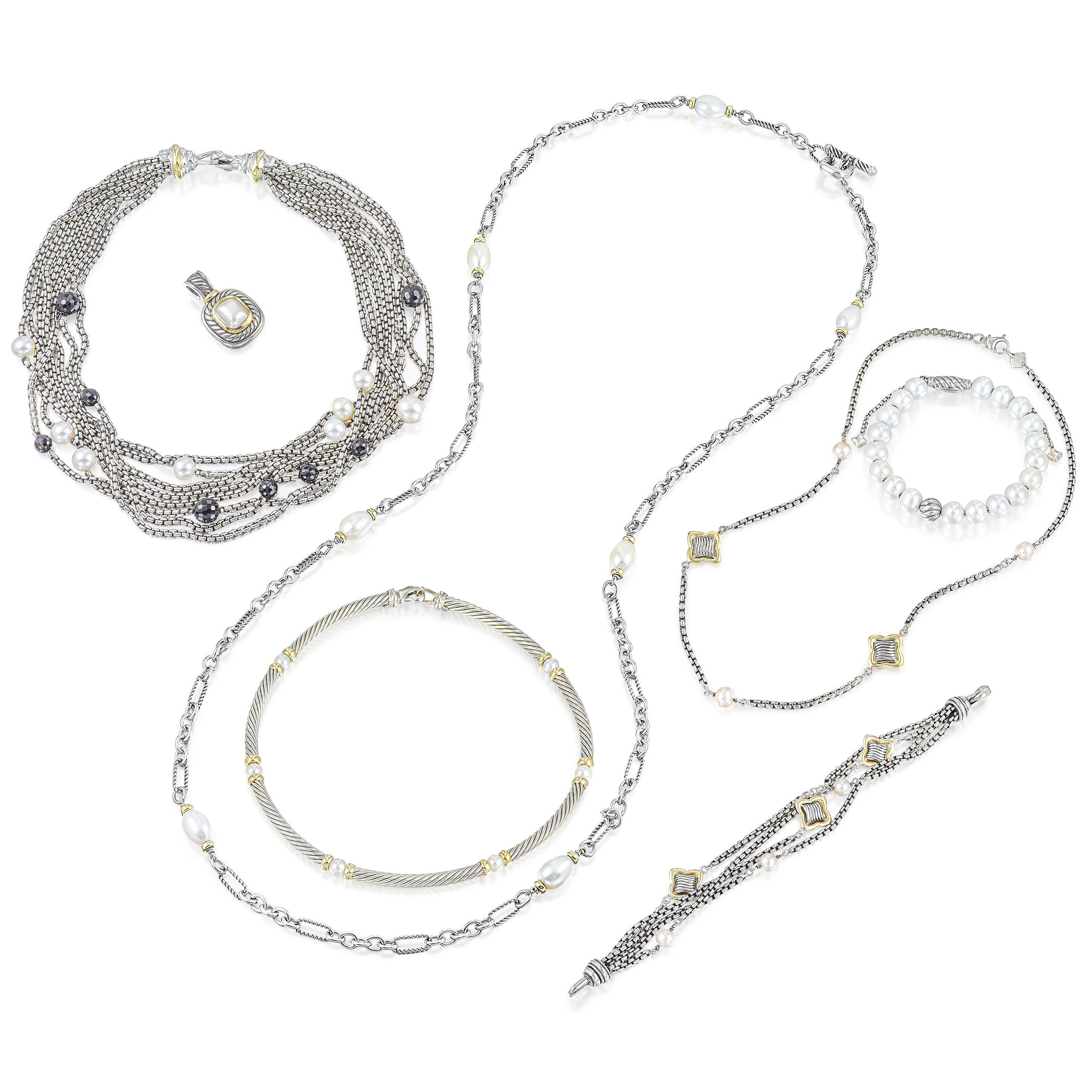 Appraisal: DAVID YURMAN COLLECTION OF JEWELRY METAL Silver K and K