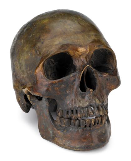 Appraisal: Continental bronze model of a skull late th century