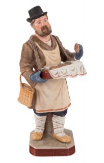 Appraisal: A PORCELAIN FIGURE OF A BULOCHNIK PASTRY-SELLER GARDNER PORCELAIN MANUFACTORY