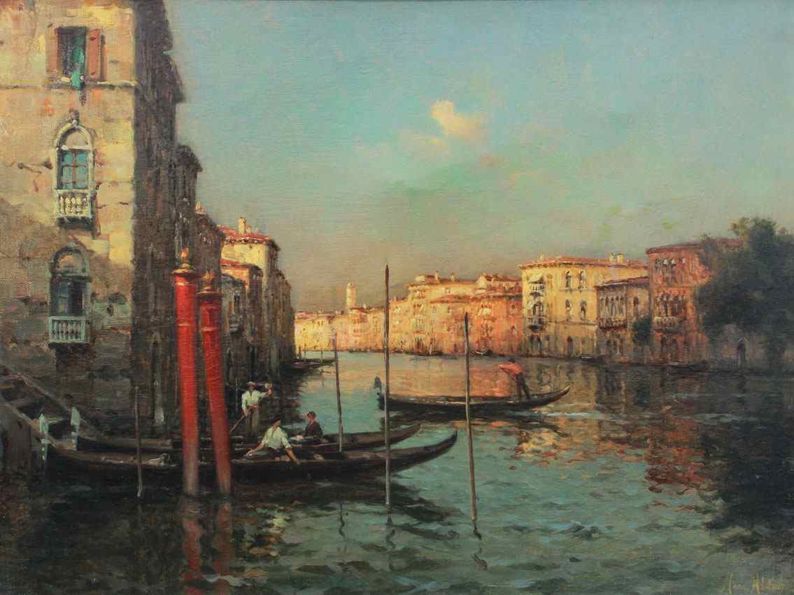 Appraisal: BOUVARD Antoine Italian - aka Mark Aldine Venetian Canal Scene