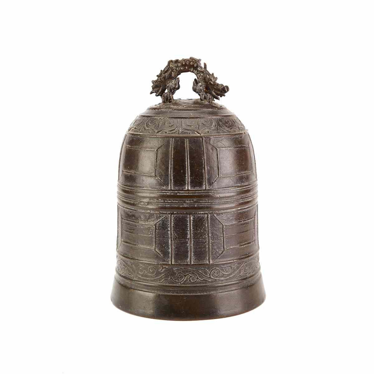 Appraisal: Bronze Temple Bell th Century Of typical form with dragon