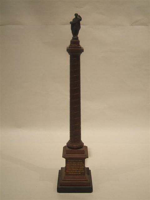 Appraisal: GRAND TOUR SOUVENIR MEMORIAL COLUMN Late th century Formed as