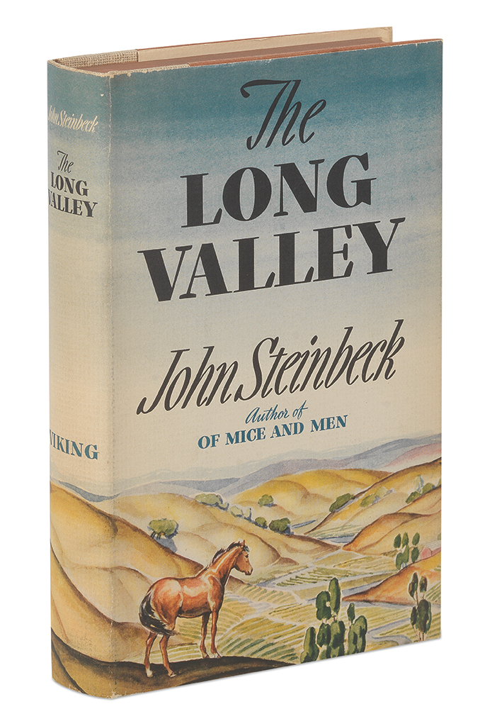 Appraisal: STEINBECK JOHN The Long Valley vo original linen-backed rust cloth