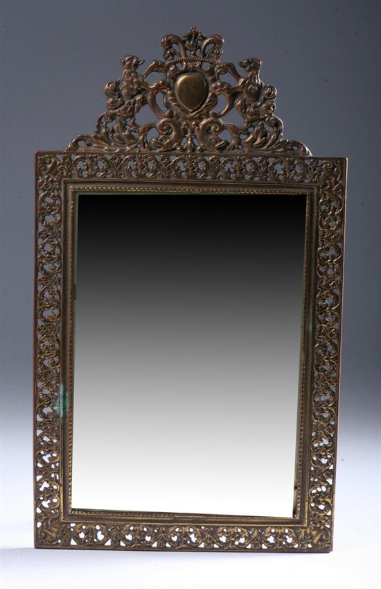 Appraisal: TIFFANY CO GILT-BRONZE VANITY MIRROR early th century back stamped