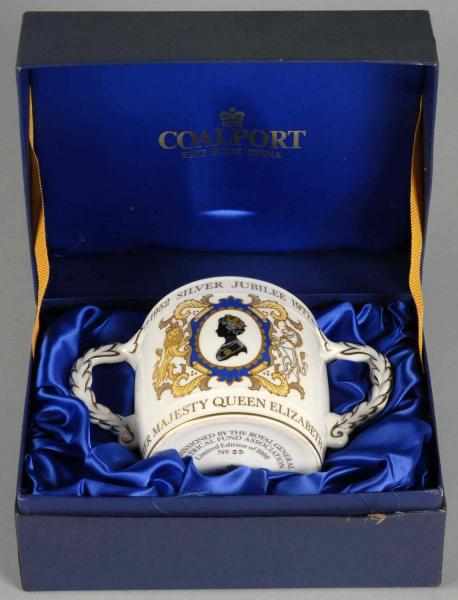 Appraisal: English Coronation Commemorative Piece Description Double handled mug commemorating the