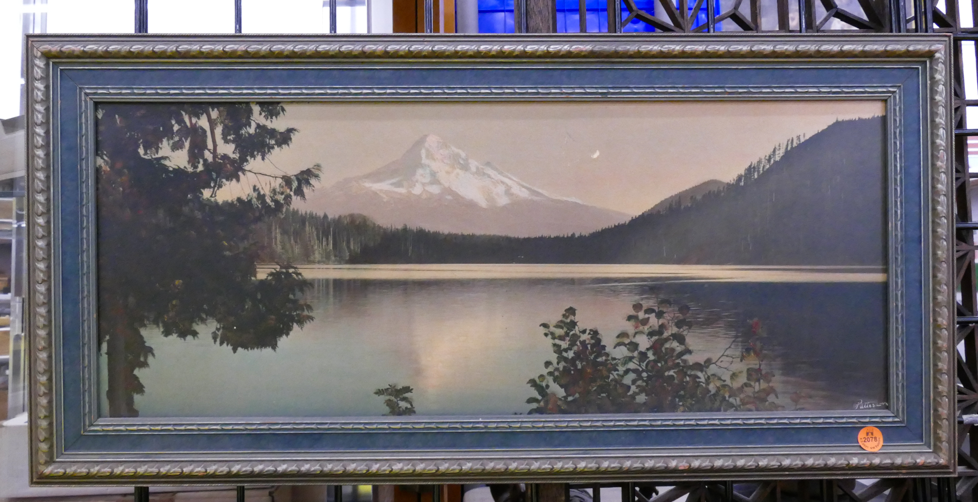 Appraisal: Vintage Patterson Tinted Mount Hood Landscape Photograph Framed- x ''