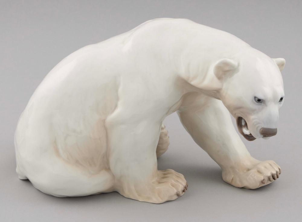 Appraisal: BING GR NDAHL POLAR BEAR FIGURE Denmark Mid- th Century