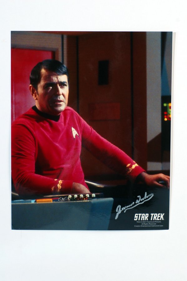 Appraisal: Glossy photo signed lower right James Doohan stamped Star Trek